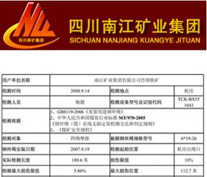 南江矿业集团有限公司竹坝铁矿使用TCK.W评价报告
